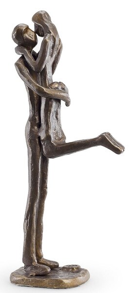 Passionate Kiss Bronze Sculpture Gift for Wedding or Anniversary Love